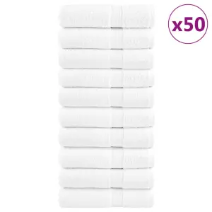 Ręczniki premium, SOLUND, 50 szt., białe, 50x100 cm, 600 g/m²