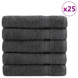 Ręczniki premium, SOLUND, 25 szt., antracytowe, 70x140 cm, 600 g/m²