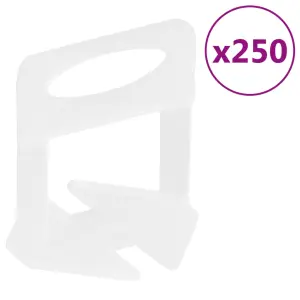 Klipsy do poziomowania płytek, 250 szt., 2 mm