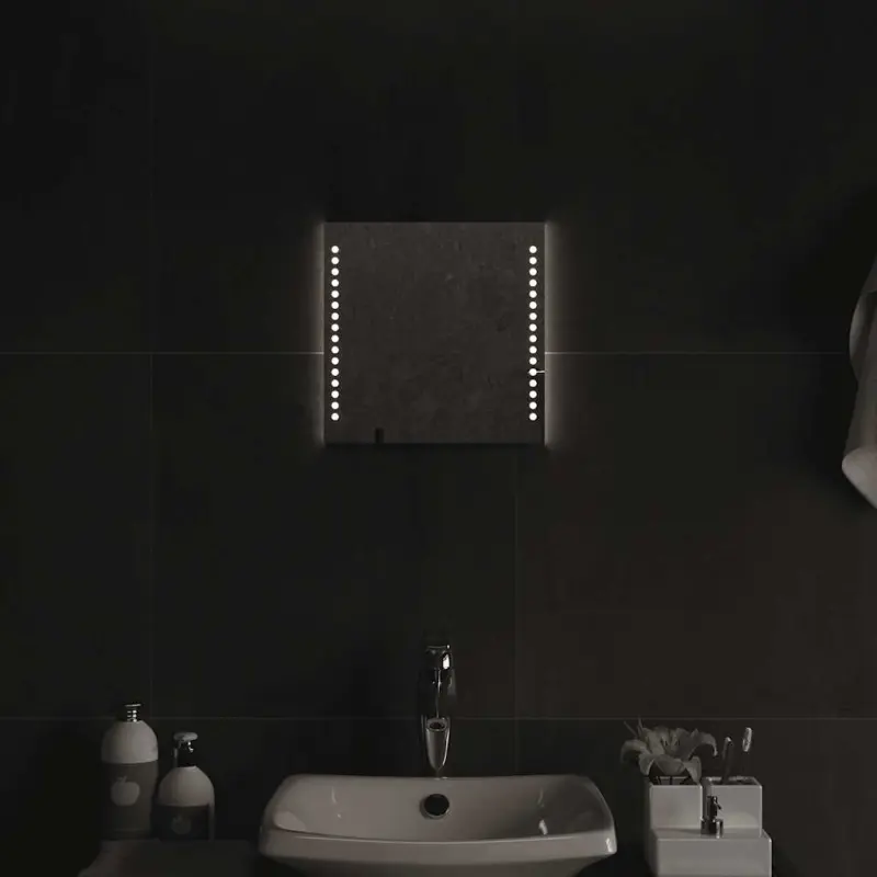 Lustro łazienkowe z LED, 30x30 cm