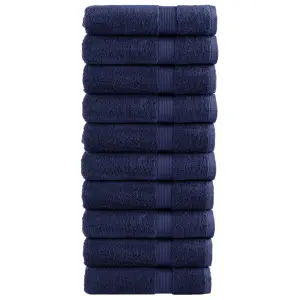 Ręczniki premium, SOLUND 10 szt., granatowe, 100x150 cm, 600 g/m²