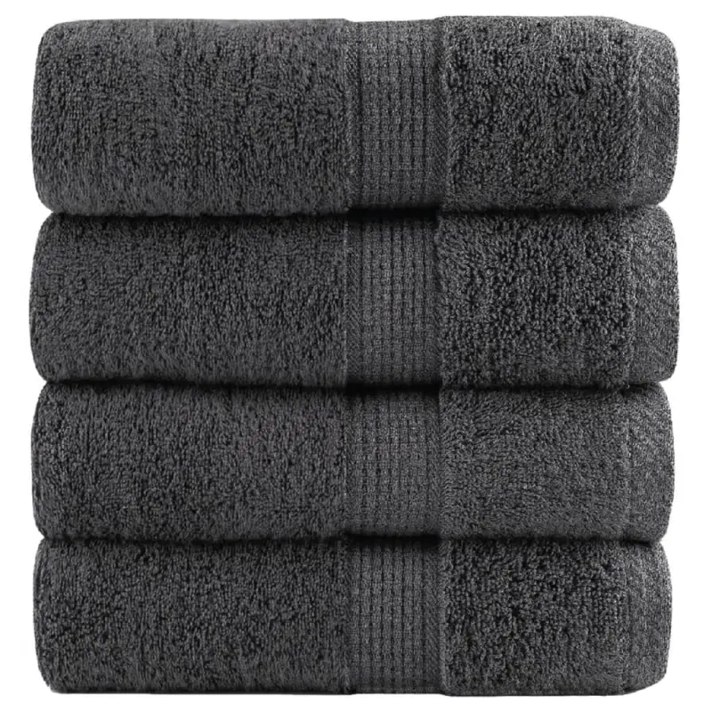 Ręczniki toaletowe Premium, SOLUND 4 szt. Antracyt 30x30cm 600 g/m²