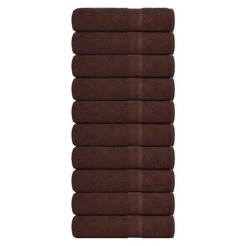 Ręczniki do rąk, FROGN, 10 szt., brązowe, 50x100 cm, 360 g/m²