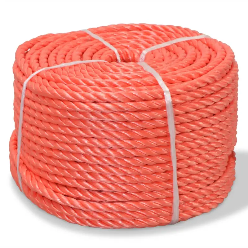 Skręcana linka z polipropylenu, 12 mm, 250 m, pomarańczowa