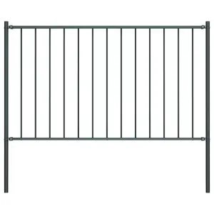 Panel ogrodzeniowy Woerden ze słupkami stalowymi 1,7x0,75 m antracyt