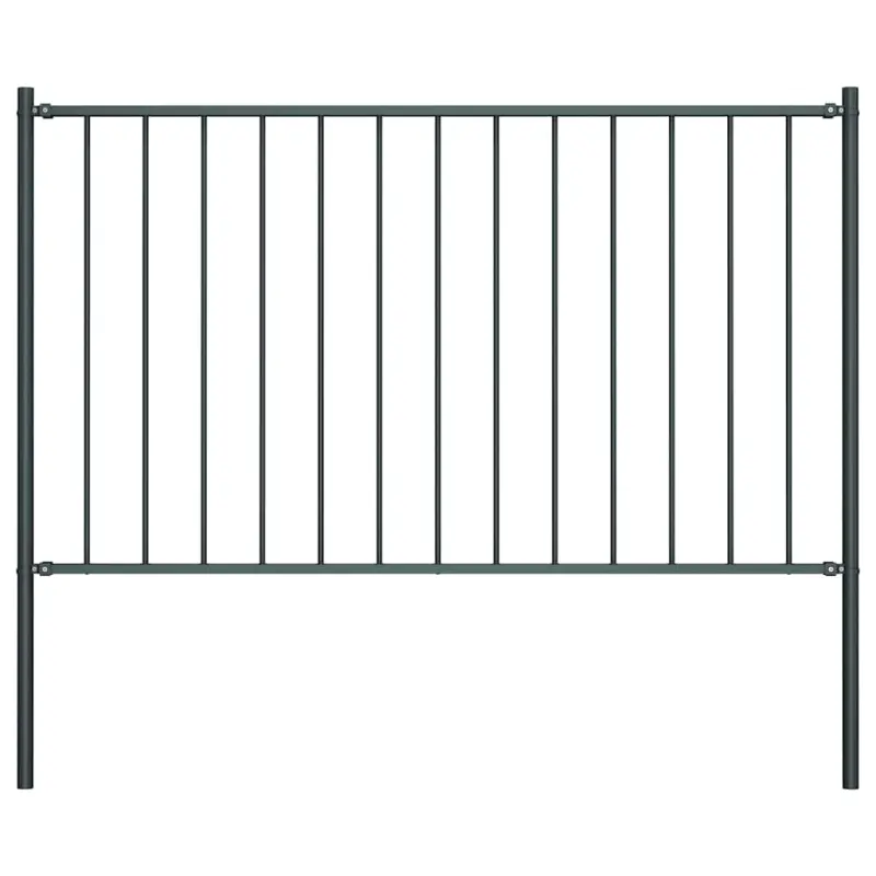 Panel ogrodzeniowy Woerden ze słupkami stalowymi 1,7x0,75 m antracyt