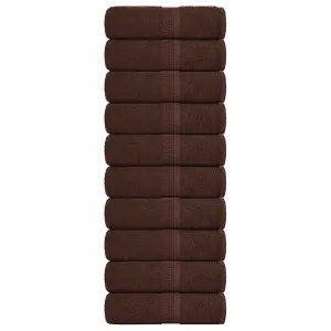 Ręczniki dla gości, FROGN, 10 szt., brązowe, 30x50 cm, 360 g/m²