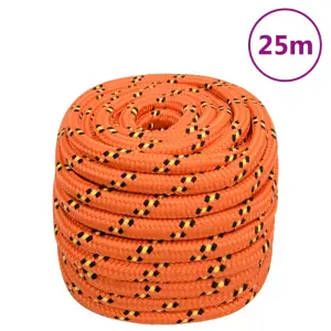 Linka żeglarska, pomarańczowa, 20 mm, 25 m, polipropylen