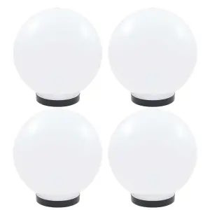 Lampy ogrodowe LED, 4 szt., kuliste, 25 cm, PMMA
