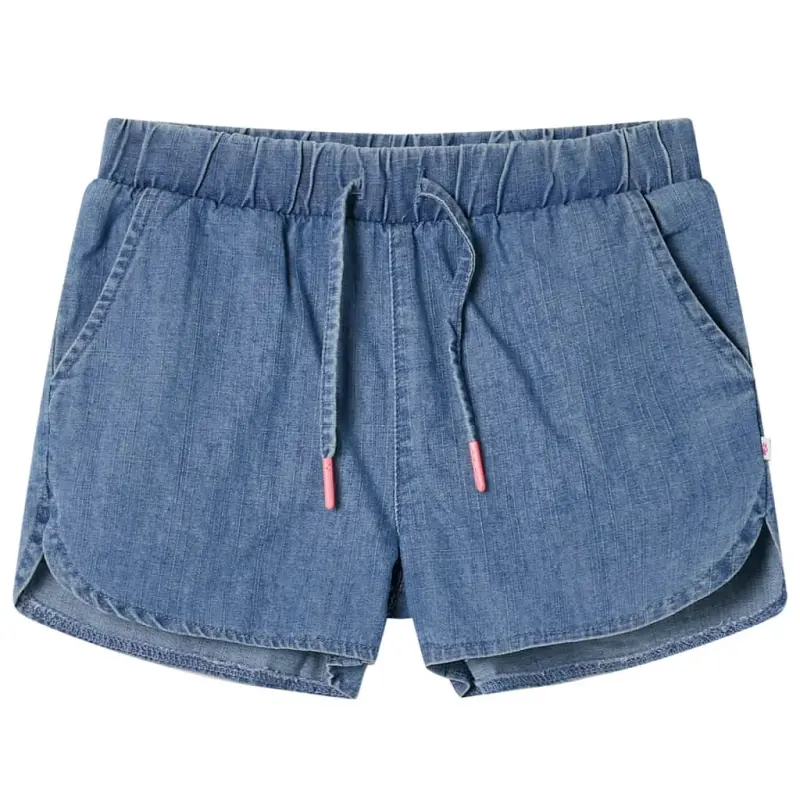 Szorty dziecięce, niebieski denim, 116
