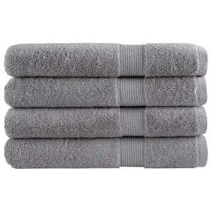 Ręczniki premium, SOLUND, 4 szt., szare, 100x200 cm, 600 g/m²