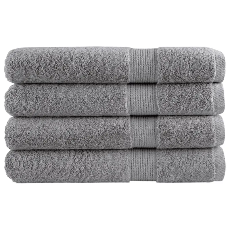 Ręczniki premium, SOLUND, 4 szt., szare, 100x200 cm, 600 g/m²