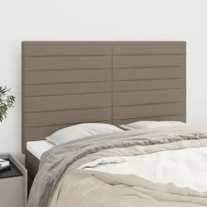 Zagłówek taupe 144x5x118/128 cm materiał