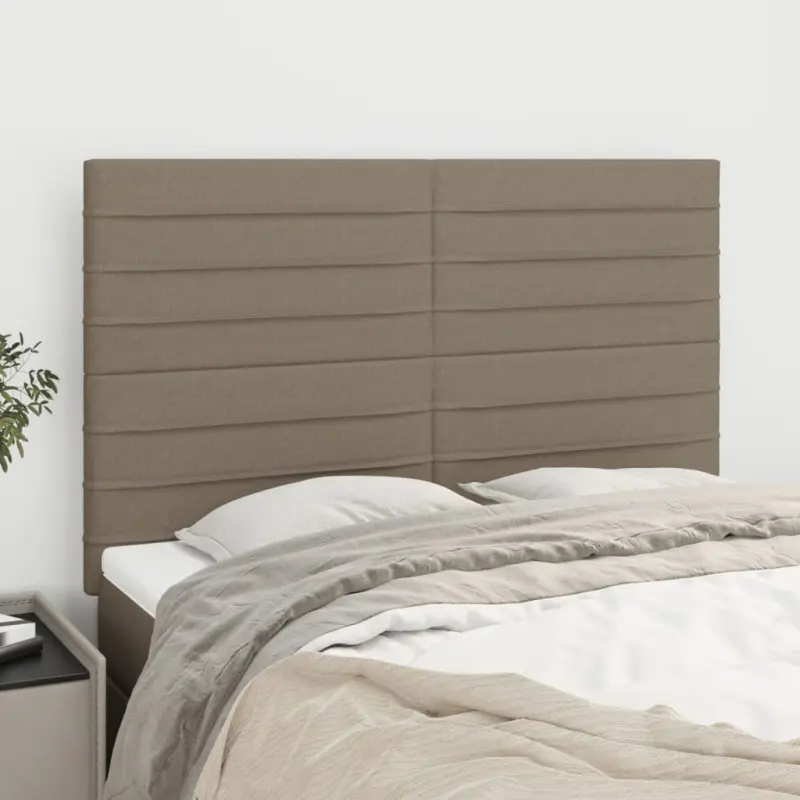 Zagłówek taupe 144x5x118/128 cm materiał