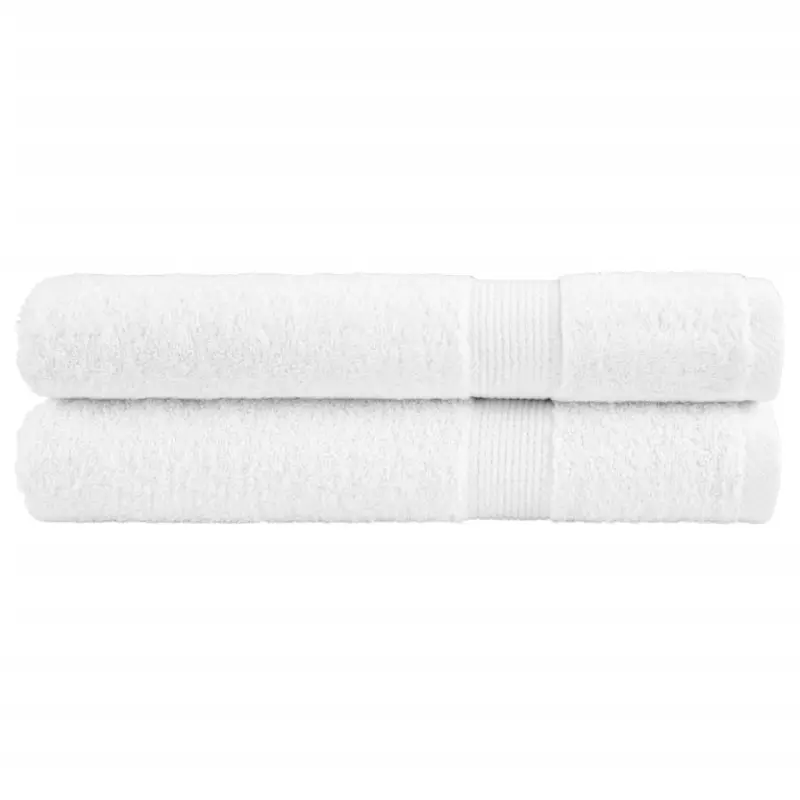 Ręczniki premium, SOLUND, 2 szt., białe, 100x200 cm, 600 g/m²
