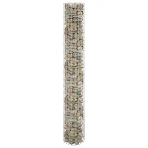 Okrągły słup gabionowy, galwanizowana stal, Ø30x200 cm