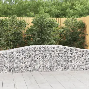 Kosze gabionowe, 8 szt, 400x50x60/80 cm, galwanizowane żelazo