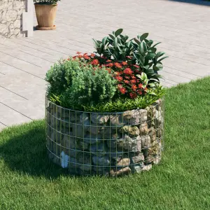 Okrągły słup gabionowy, galwanizowana stal, Ø100x50 cm