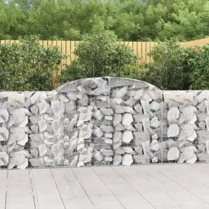 Łukowaty kosz gabionowy, 300x30x100/120cm, galwanizowane żelazo