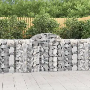 Kosze gabionowe, 11 szt, 200x50x100/120cm, galwanizowane żelazo