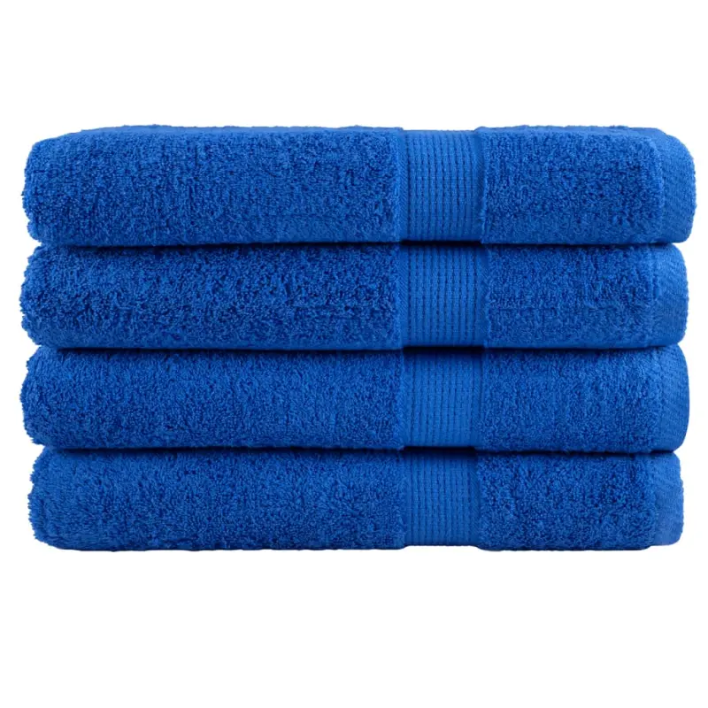 Ręczniki premium, SOLUND, 4 szt., niebieskie, 80x200 cm, 600 g/m²