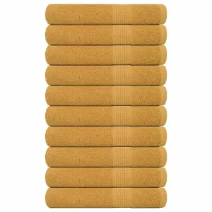 Ręczniki FROGN 10 szt. Złoty 100x200 cm 360 g/m²