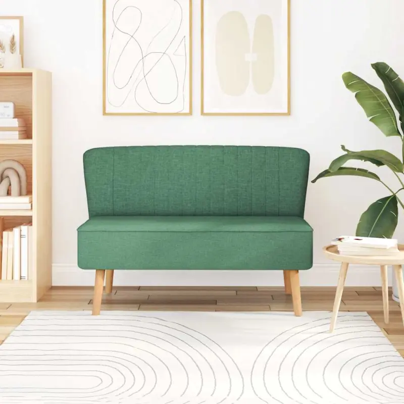 Sofa 117x55,5x77 cm, zielony materiał