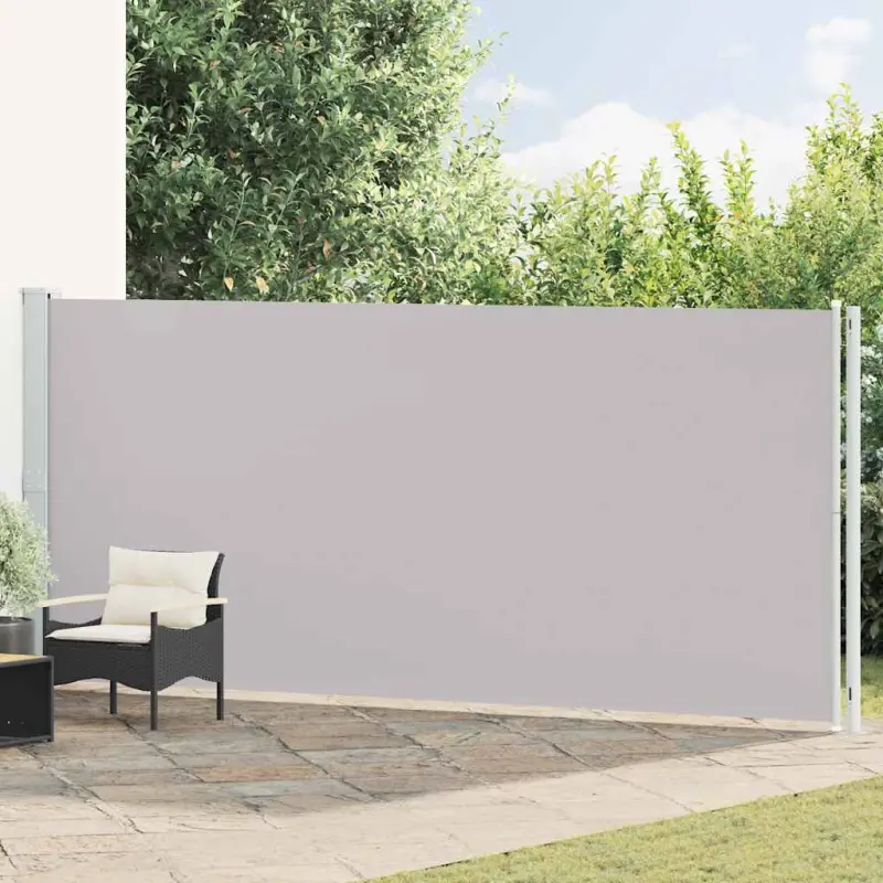 Wysuwana markiza boczna na taras, 180 x 600 cm, szara