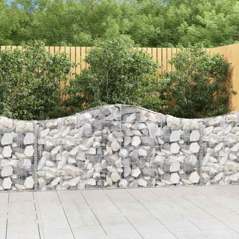 Kosze gabionowe, 30 szt, 200x30x80/100 cm, galwanizowane żelazo