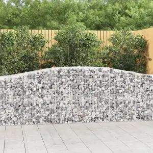 Kosze gabionowe, 10 szt, 400x50x80/100 cm, galwanizowane żelazo