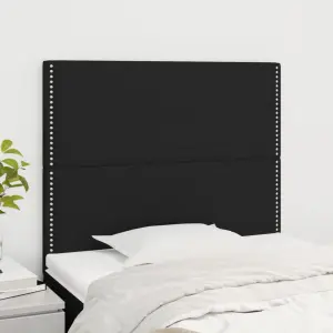 Zagłówek czarny 100x5x118/128 cm tkanina