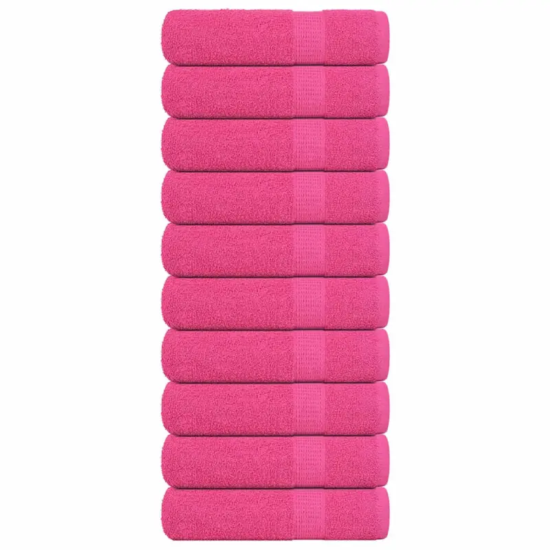 Ręczniki do rąk, FROGN, 10 szt, różowe, 50x100 cm, 360 g/m²