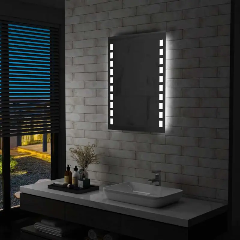 Ścienne lustro łazienkowe z LED, 60 x 80 cm