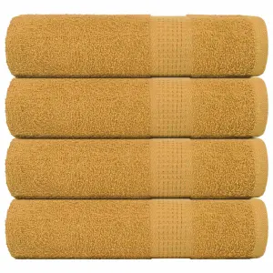Ręczniki kąpielowe FROGN 4 szt. Złoty 100x150 cm 360 g/m²