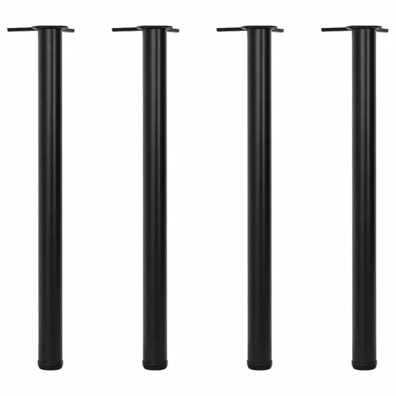 4 Nogi do stołu z regulacją wysokości Czarne 870 mm