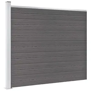 Panel ogrodzeniowy z WPC, 175x146 cm, szary
