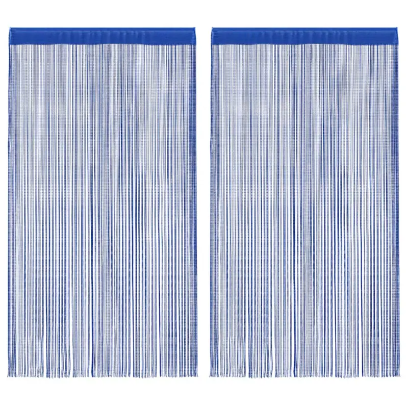 Zasłony sznurkowe, 2 sztuki, 140 x 250 cm, niebieskie