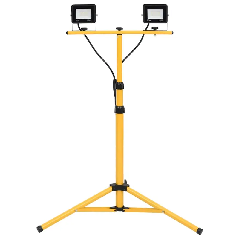 Reflektor LED ze stojakiem, 2x20 W, zimne białe światło