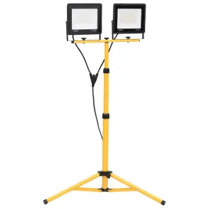Reflektor LED ze stojakiem, 2x100 W, ciepłe białe światło