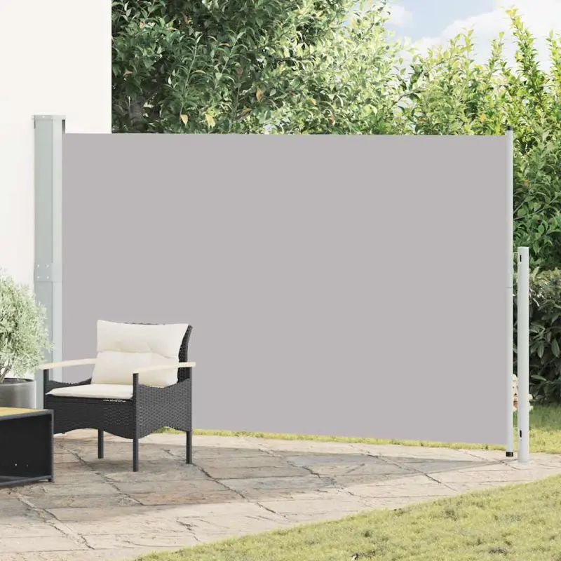 Zwijana markiza boczna na taras, 180x300 cm, szara