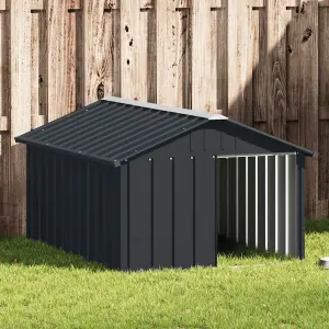 Buda dla psa, antracytowa, 116,5x153x81,5 cm, stal