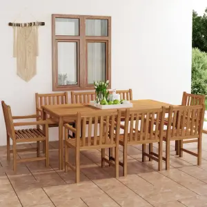 9-częściowy zestaw obiadowy do ogrodu, 200x100 cm, lite drewno tekowe