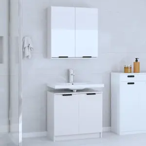 Zestaw 2 szafek do łazienki, biały