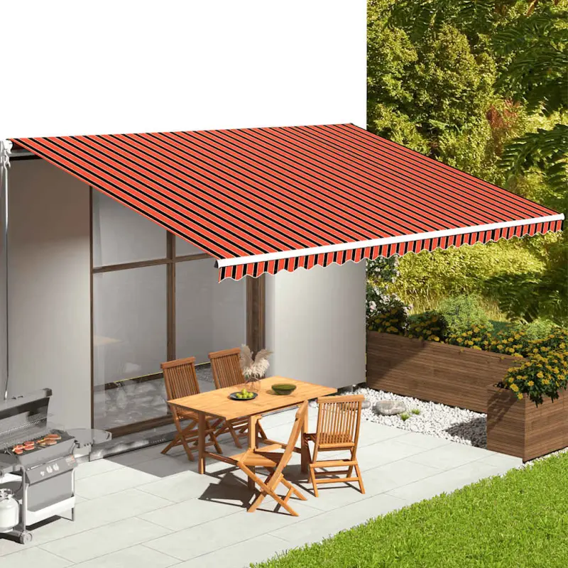 Zapasowa tkanina na markizę, pomarańczowo-brązowa, 6x3,5 m