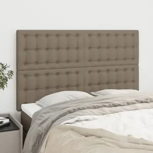 Zagłówek taupe 144x5x118/128 cm materiał