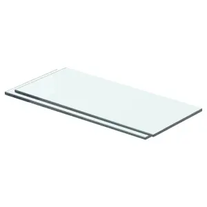 Półki, 2 szt., panel z przezroczystego szkła, 40 x 12 cm
