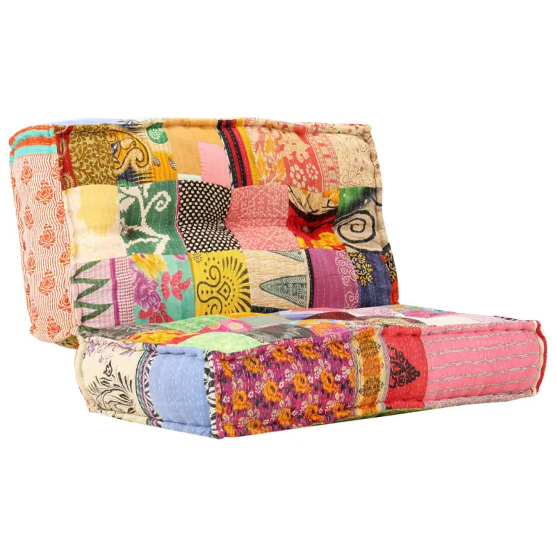 Puf, 100x100x20 cm, patchwork, tkanina