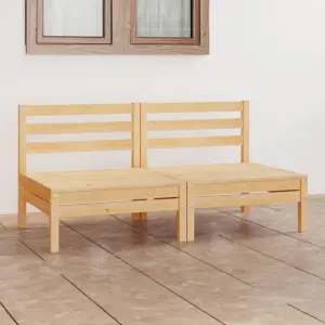 2-osobowa sofa ogrodowa, lite drewno sosnowe