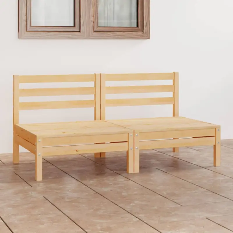 2-osobowa sofa ogrodowa, lite drewno sosnowe