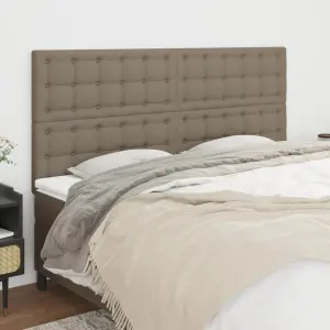 Zagłówek taupe 180x5x118/128 cm materiał
